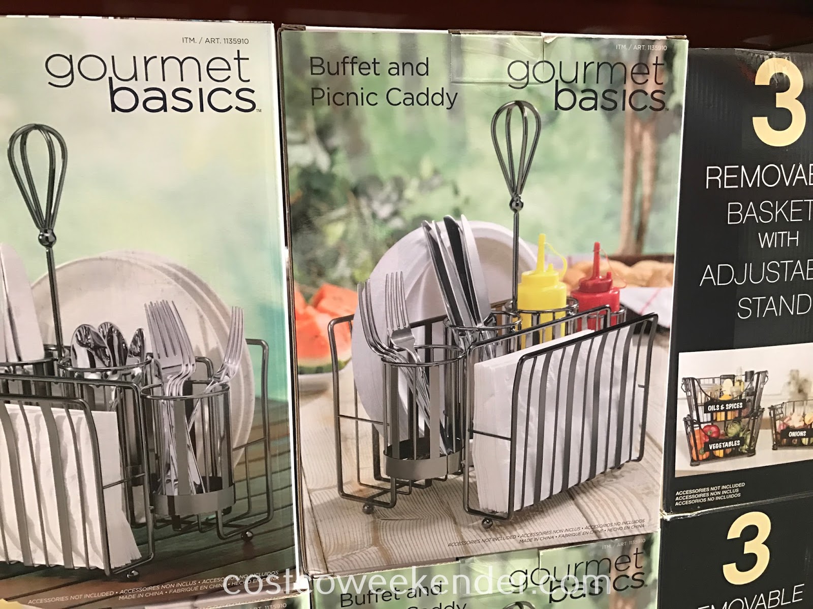 Gourmet Basics by Mikasa Buffet and Picnic Caddy Costco Weekender