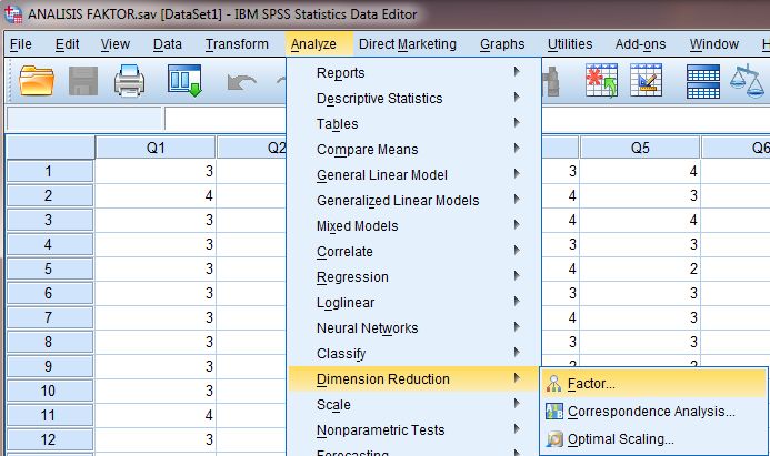 Tutorial Statistik Langkah Analisis Faktor Dengan Spss