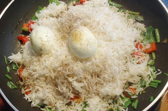 How to make boiled egg fried rice | Indian egg fried rice recipe