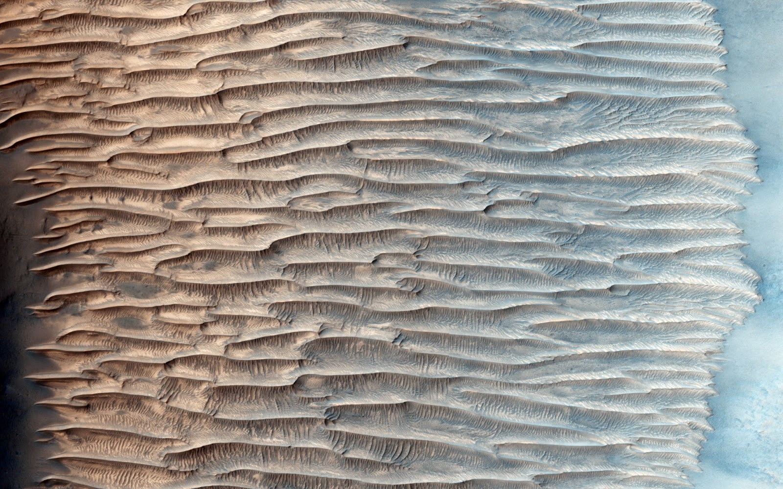 Areology: Feathery Transverse Ridges in Terra Cimmeria