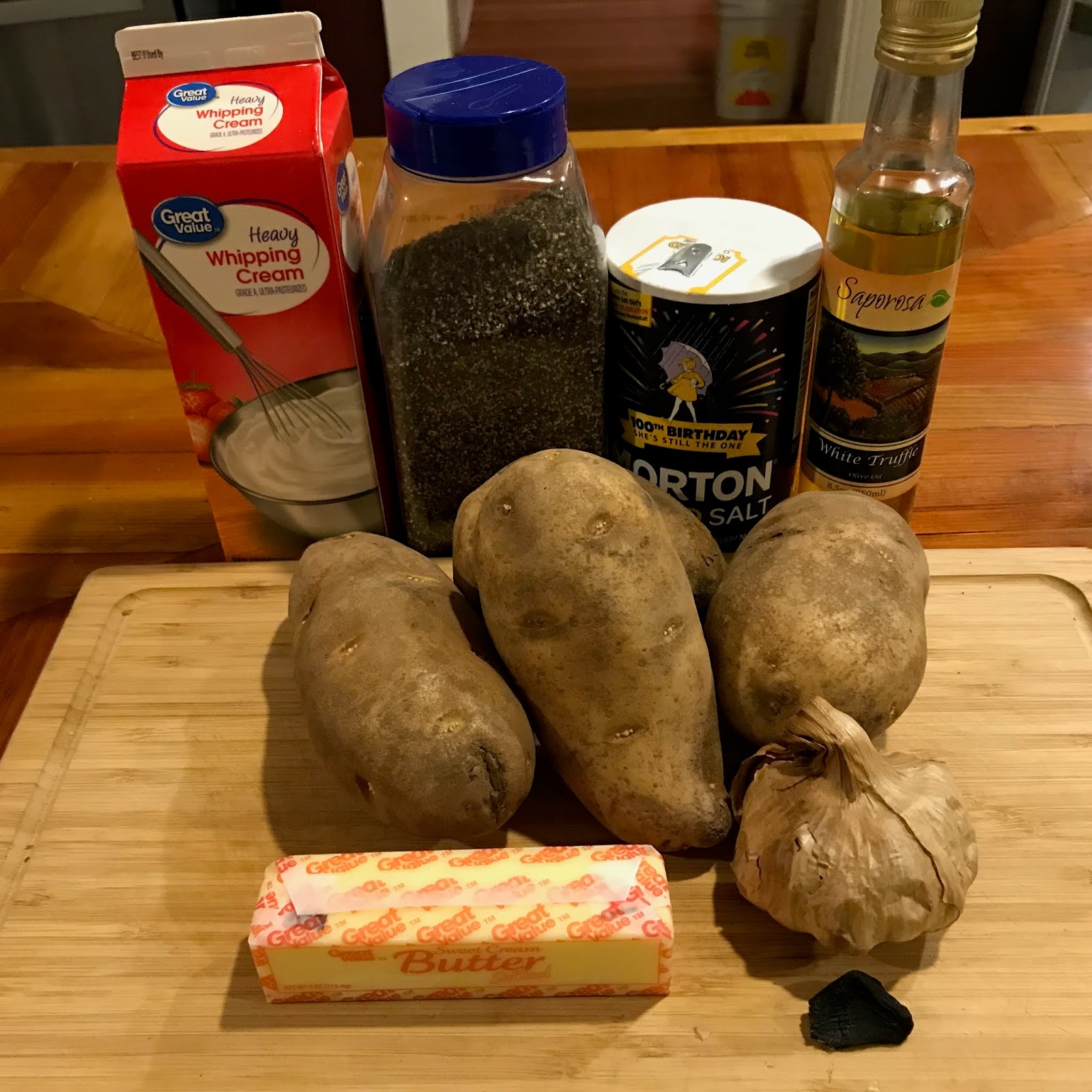 A Real Dad Makes Real Food Black Garlic and Truffle Oil Mashed Potatoes