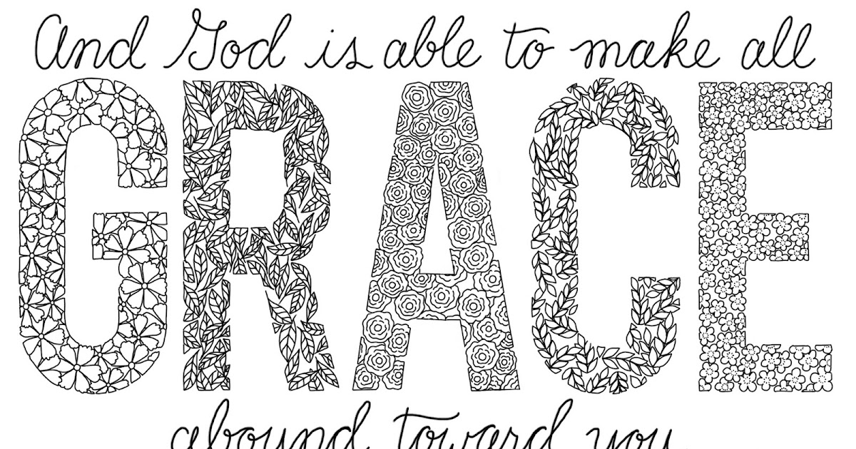 just what i squeeze in: GRACE -- Coloring Page #7