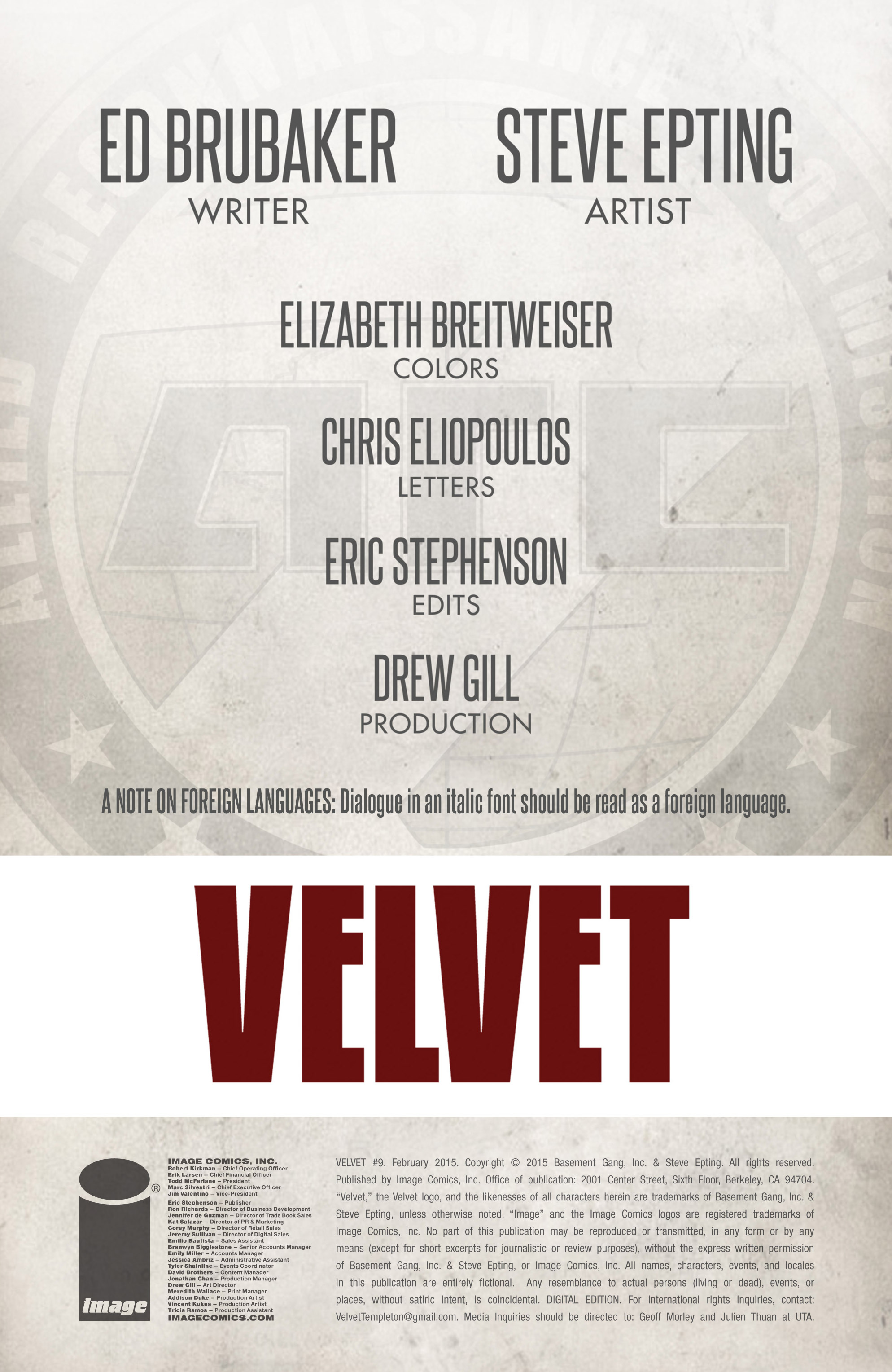 Read online Velvet comic -  Issue #9 - 2