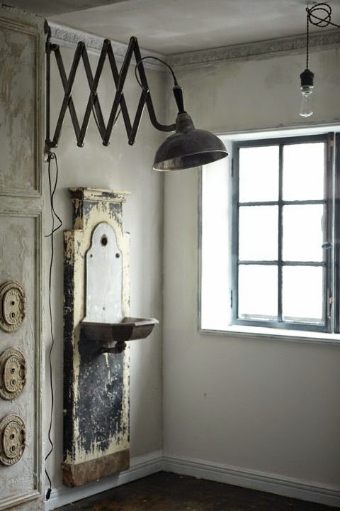 aplique vintage industrial para el baño