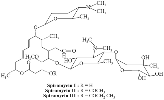 Spiramycin I, II and III