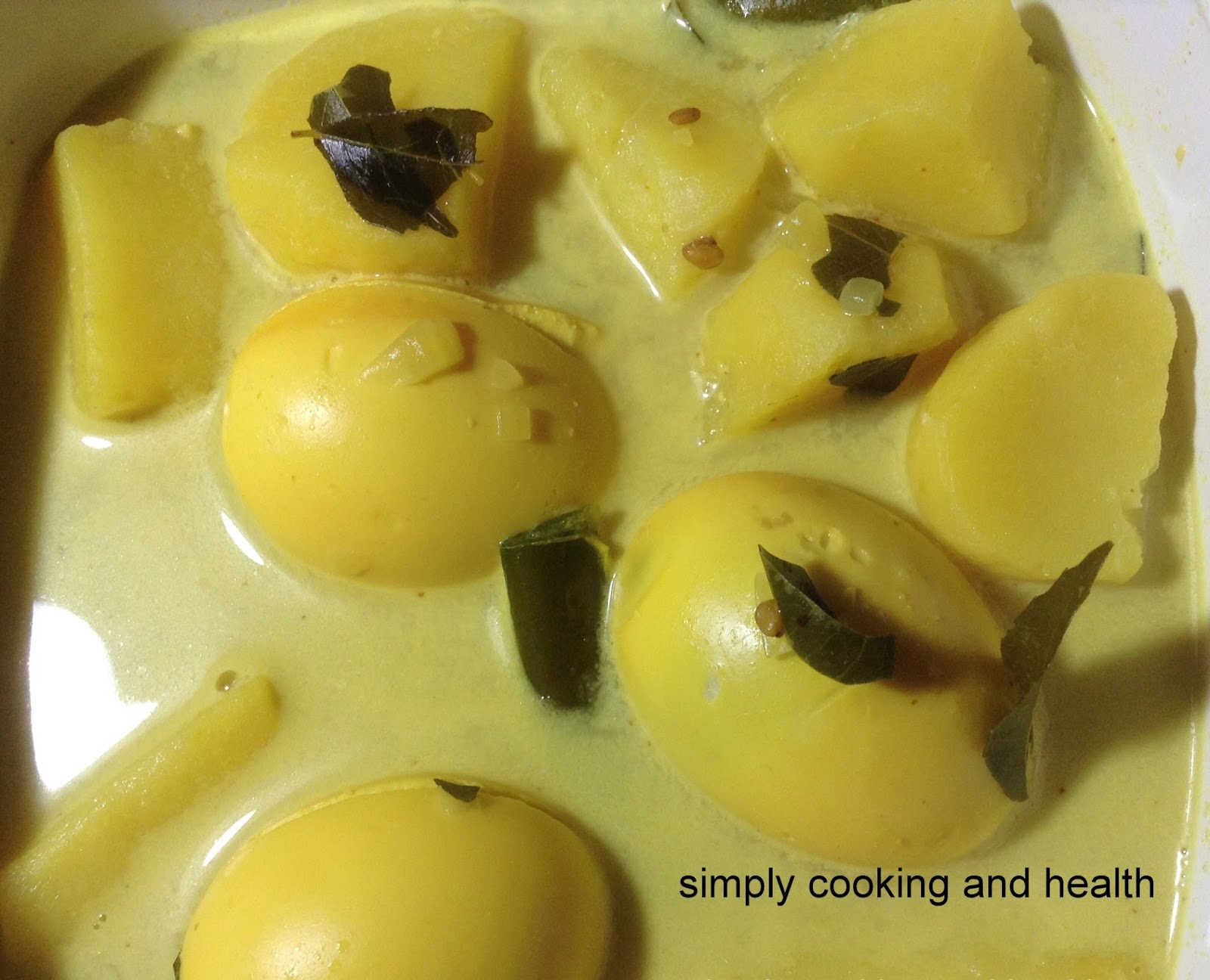 Simply Cooking and Health Boiled eggs in coconut milk with turmeric