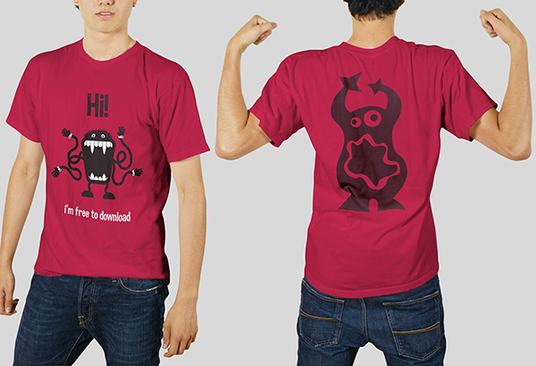 Tshirt Mockup Front & Back Download T-shirt Mockup PSD Terbaru Gratis - Tshirt Mockup Front & Back
