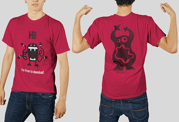 Download T-shirt Mockup PSD Terbaru Gratis - Tshirt Mockup Front & Back