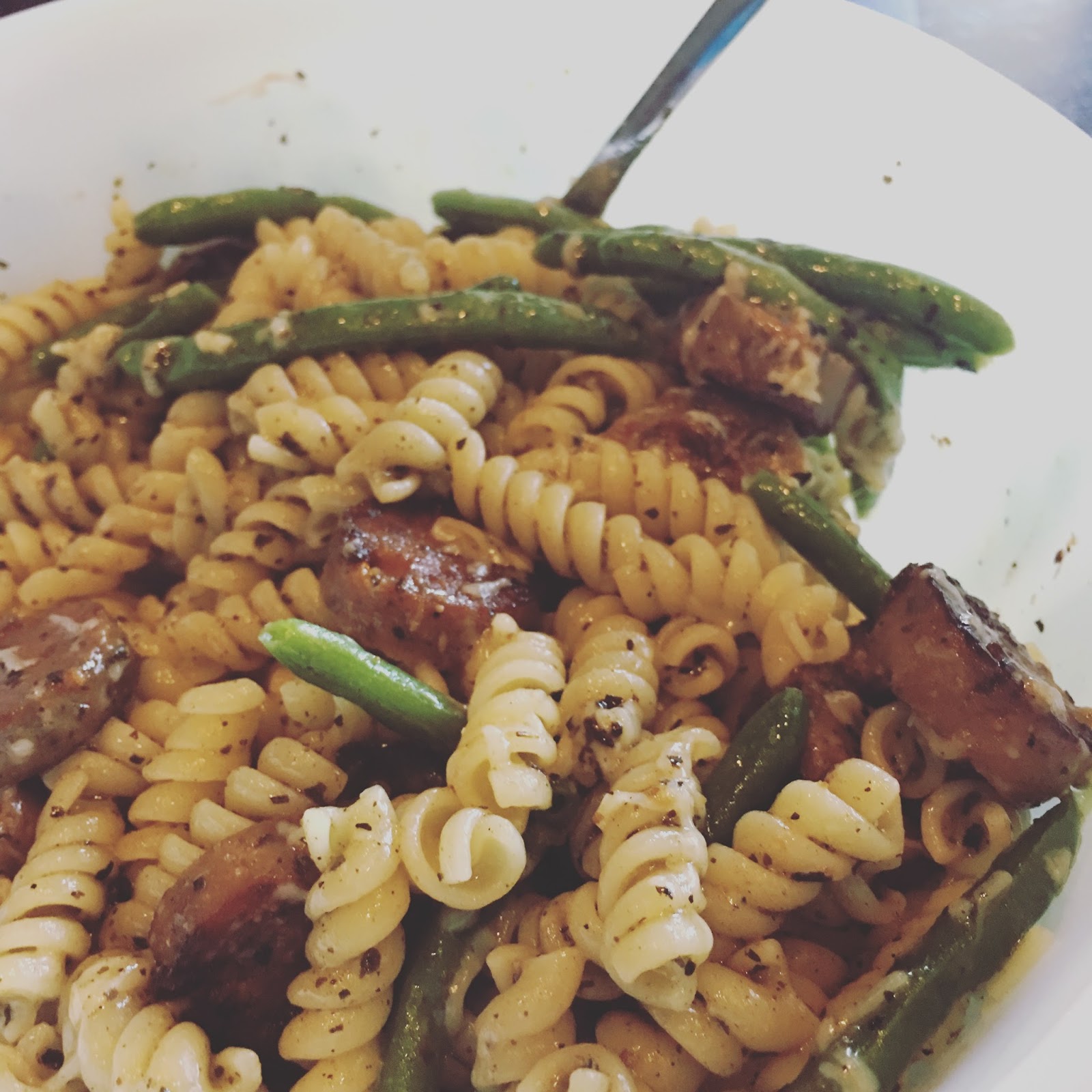 The Simple Choice 30 Minute Meals Green Bean & Sausage Pasta