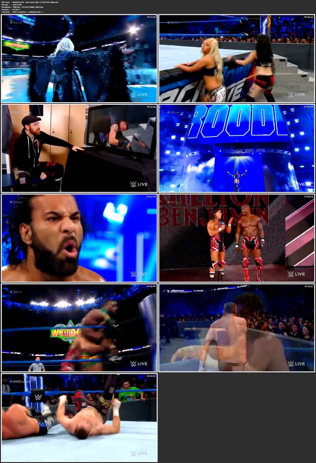 WWE Smackdown Live 13th February 2018 480p HDTV 250MB Download