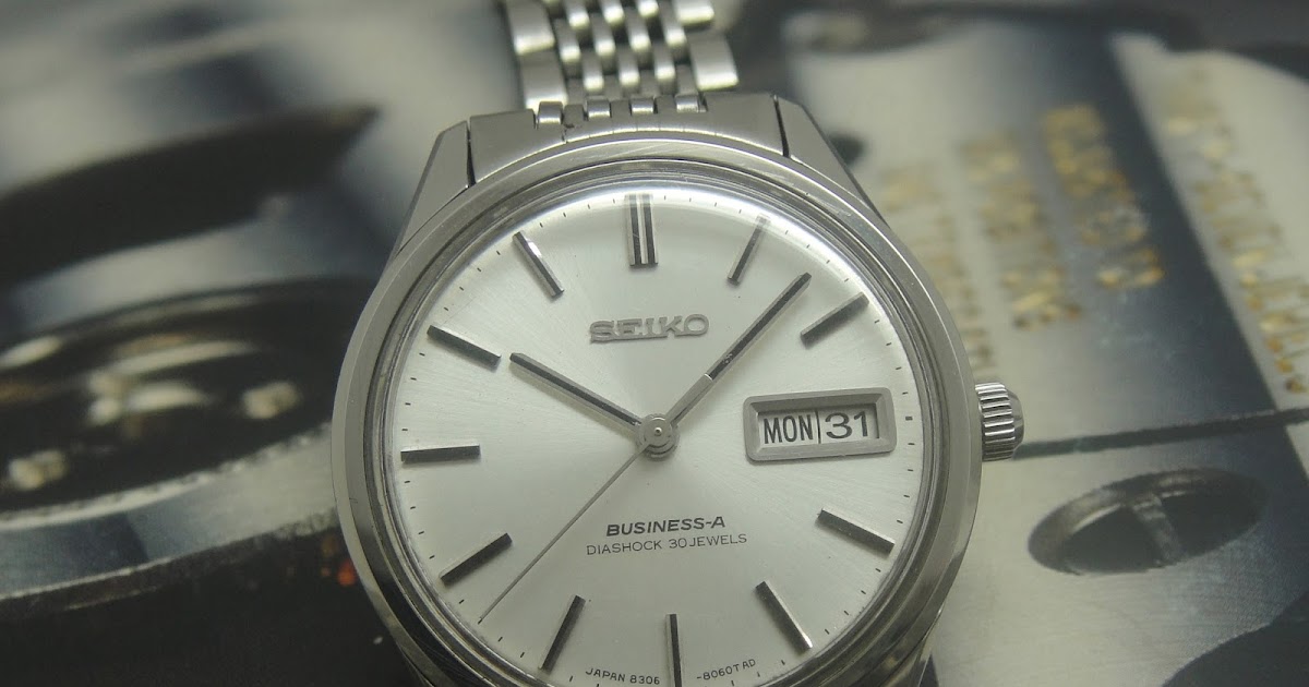 Antique Watch Bar: SEIKO BUSINESS-A DIASHOCK 30 JEWELS 8306/46-8020 SBA30  (SOLD)