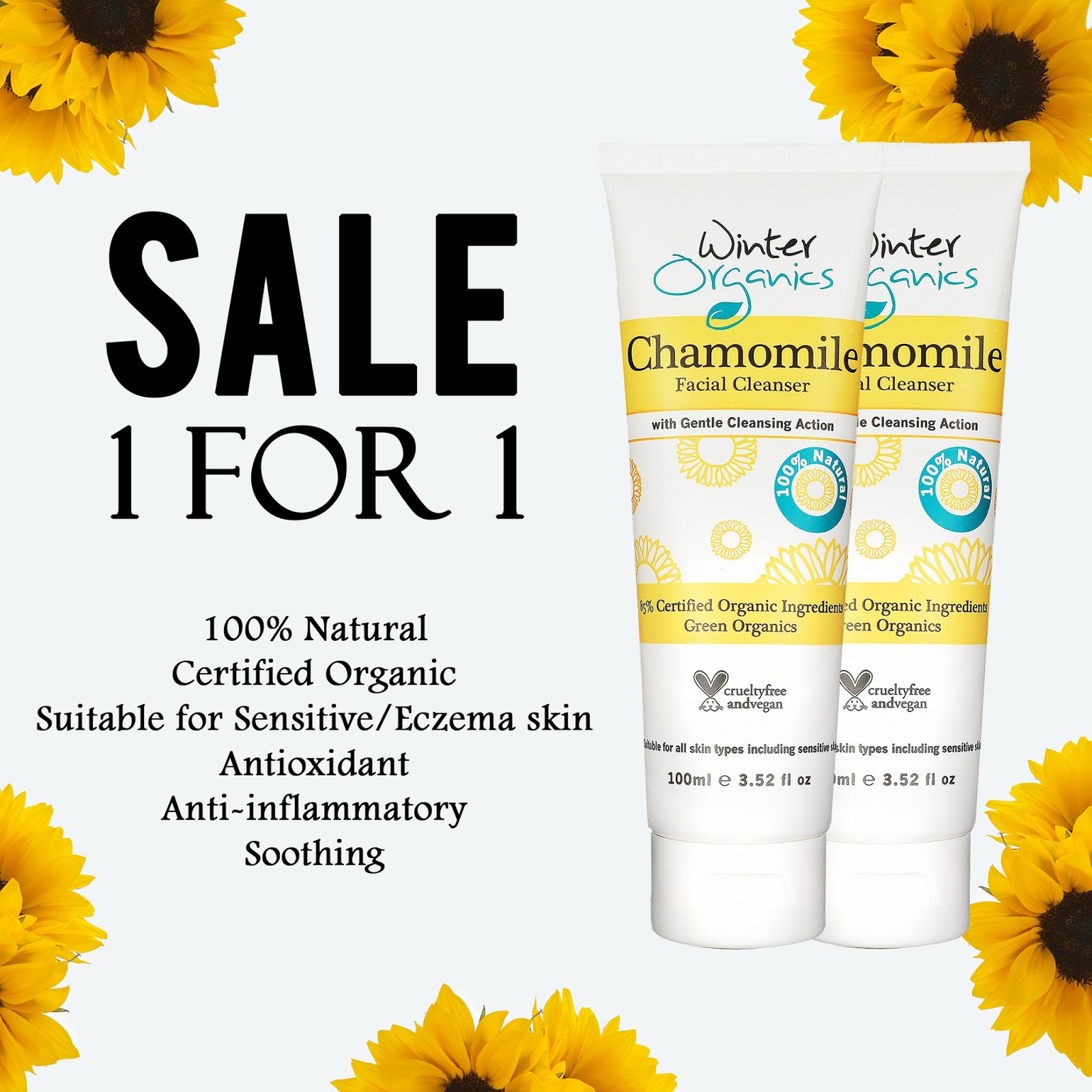 Winter Organics, Chamomile Facial Cleanser As Gentle As it Can Be