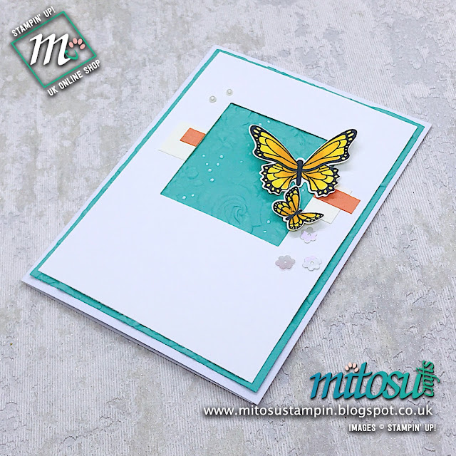 Butterfly Gala Stampin' Up! Card Idea for Paper Craft Crew Challenges. Order Cardmaking Products from Mitosu Crafts UK Online Shop 24/7