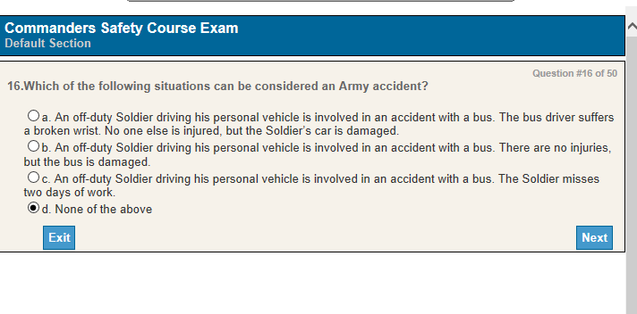 SSD 2 : Commanders Safety Course Answers (2G F94v3 1)