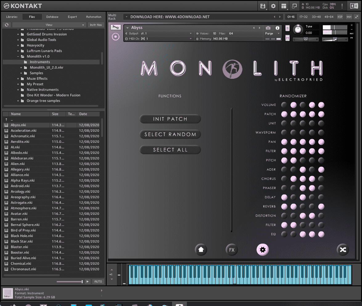 Monolith v1.0 KONTAKT Library latest version