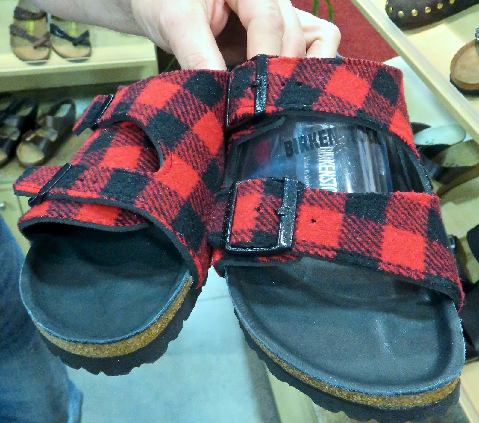 buffalo plaid birkenstock