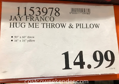 Deal for the Jay Franco and Sons Hug Me Pillow and Throw Set at Costco