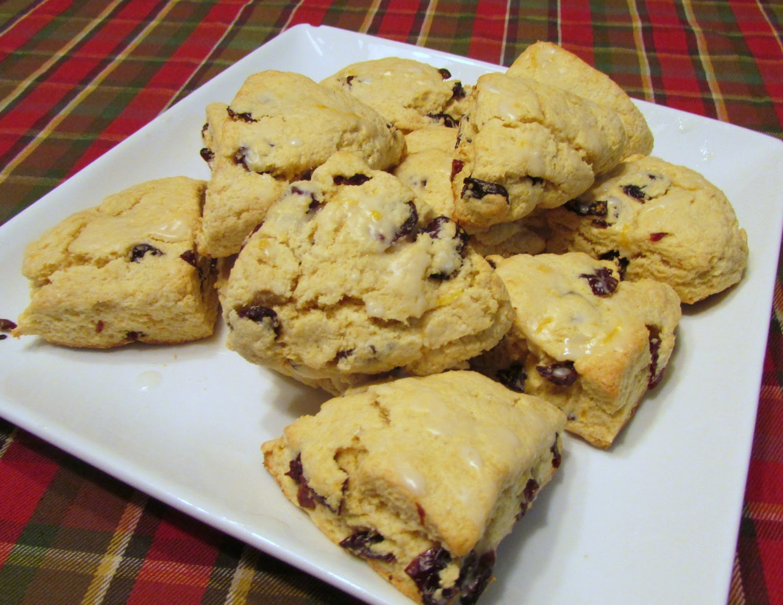 Baker Becky Lemon Cornmeal Scones with Dried Cherries