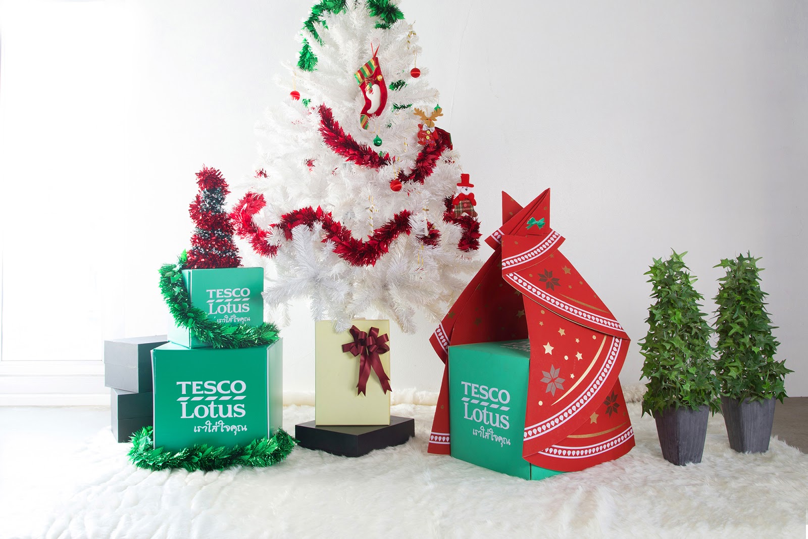 Tesco Lotus Christmas Tree Gift Set Box On Packaging Of The World