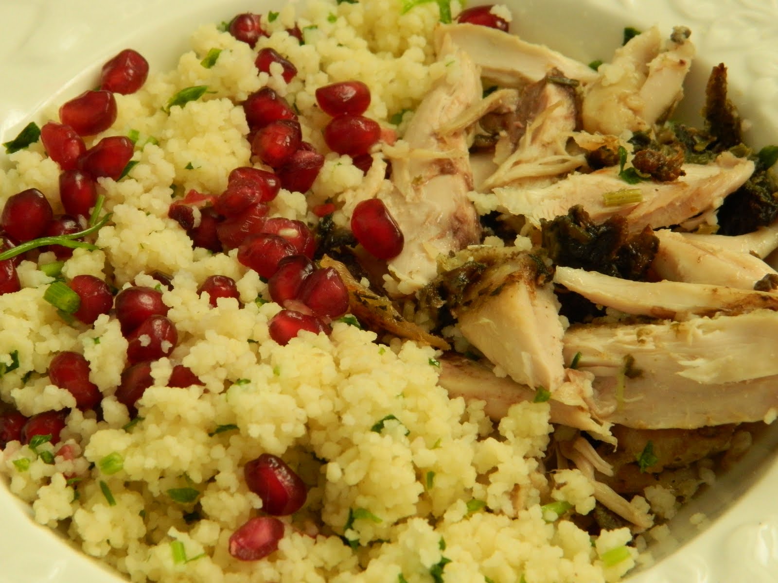 Lemon Love Notes Couscous with Mint, Parsley & Pomegranate Seeds