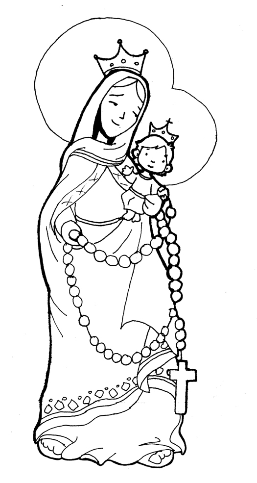 queenship of mary coloring pages - photo #21