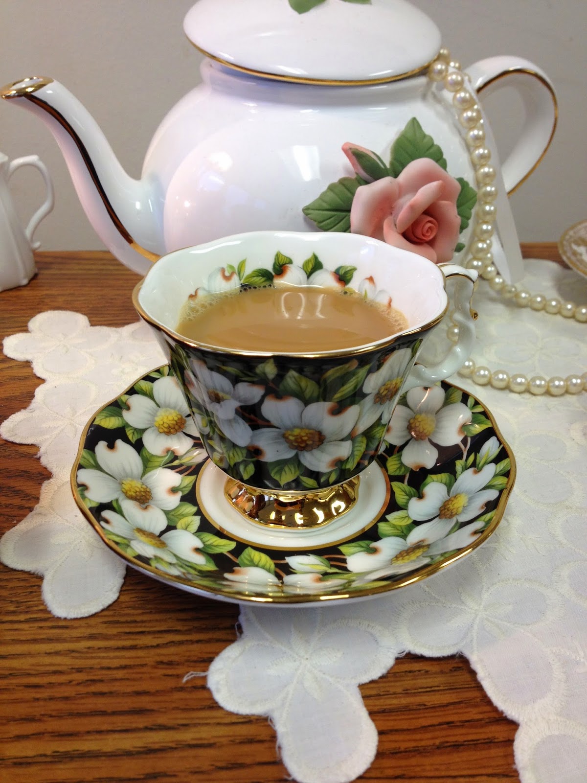 Bquiltin Studio Luv The Linky Tea Cup Exchange...... Lovely