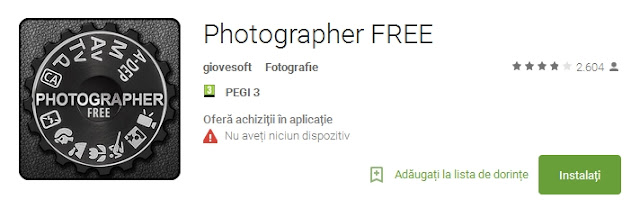 Photographer Free - aplicatii mobile - blogul FOTO-IDEEA