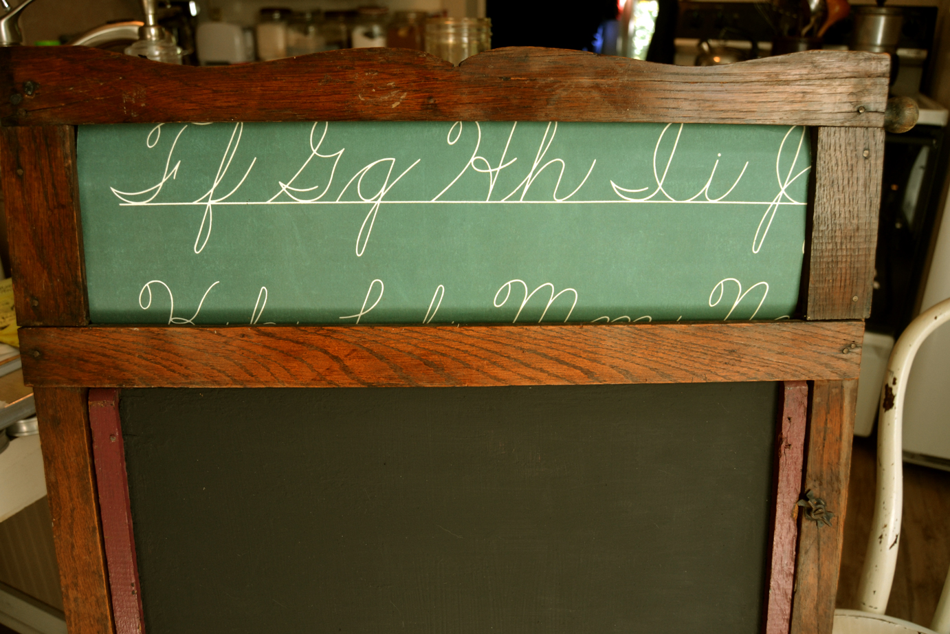 Saturdays Vintage Finds ANOTHER Child's Vintage Easel Chalkboard.
