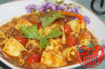 Resepi Sotong Masak Merah Tomato