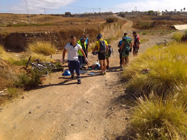 Ciclista herido en Salinetas, Telde Ciclista herido en Salinetas, Telde