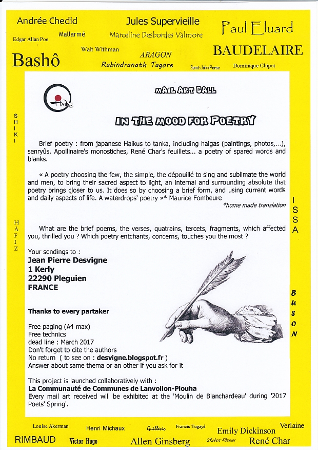 Le Blog Mail Art De Kerly Appel Mail Art Et Poesie Mail Art