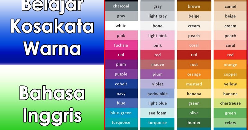Mengenal Warna Dalam Bahasa Indonesia Dan Inggrisnya Dosen Imagesee