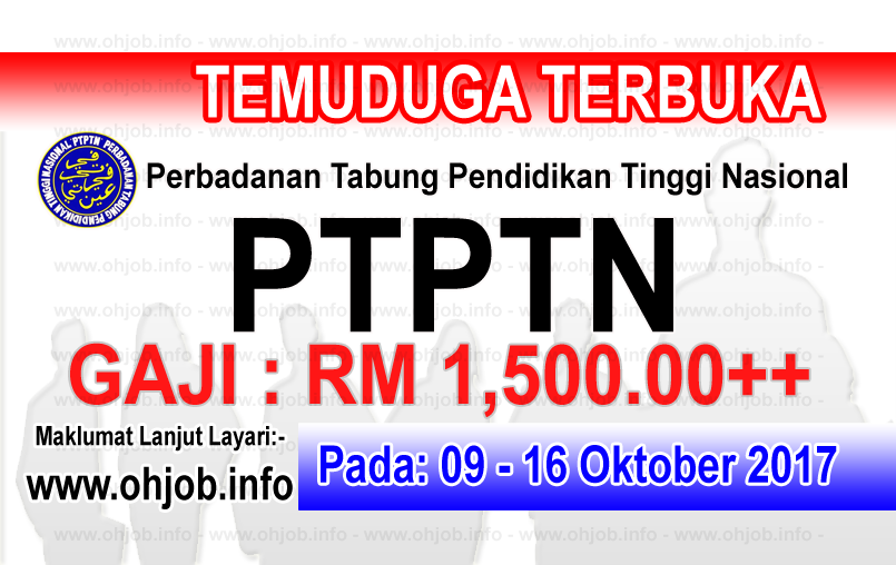 Jawatan Kerja Kosong PTPTN - Perbadanan Tabung Pendidikan Tinggi Nasional logo www.ohjob.info oktober 2017