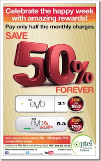 Buy PTCL Evo This Week And Get 50 Percent Lifetime Discount