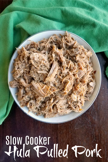 This slightly sweet and slightly spicy pulled pork is easily made in a slow cooker. It is great on a bun, over rice or would make a fun filling for a fusion taco! This slightly sweet and slightly spicy pulled pork is easily made in a slow cooker. It is great on a bun, over rice or would make a fun filling for a fusion taco!