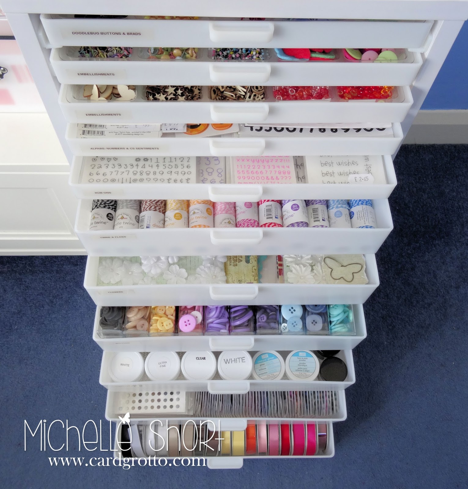 The Card Grotto Storage Sunday Embellishments