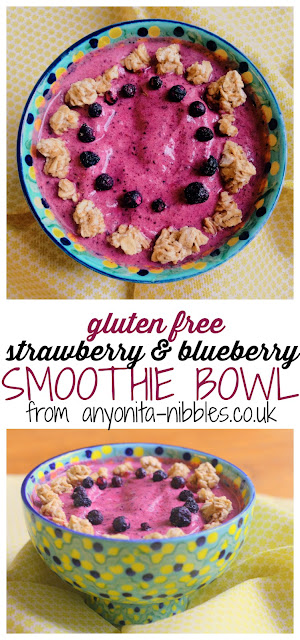 Gluten Free Strawberry & Blueberry Smoothie Bowl | Anyonita-nibbles.co.uk