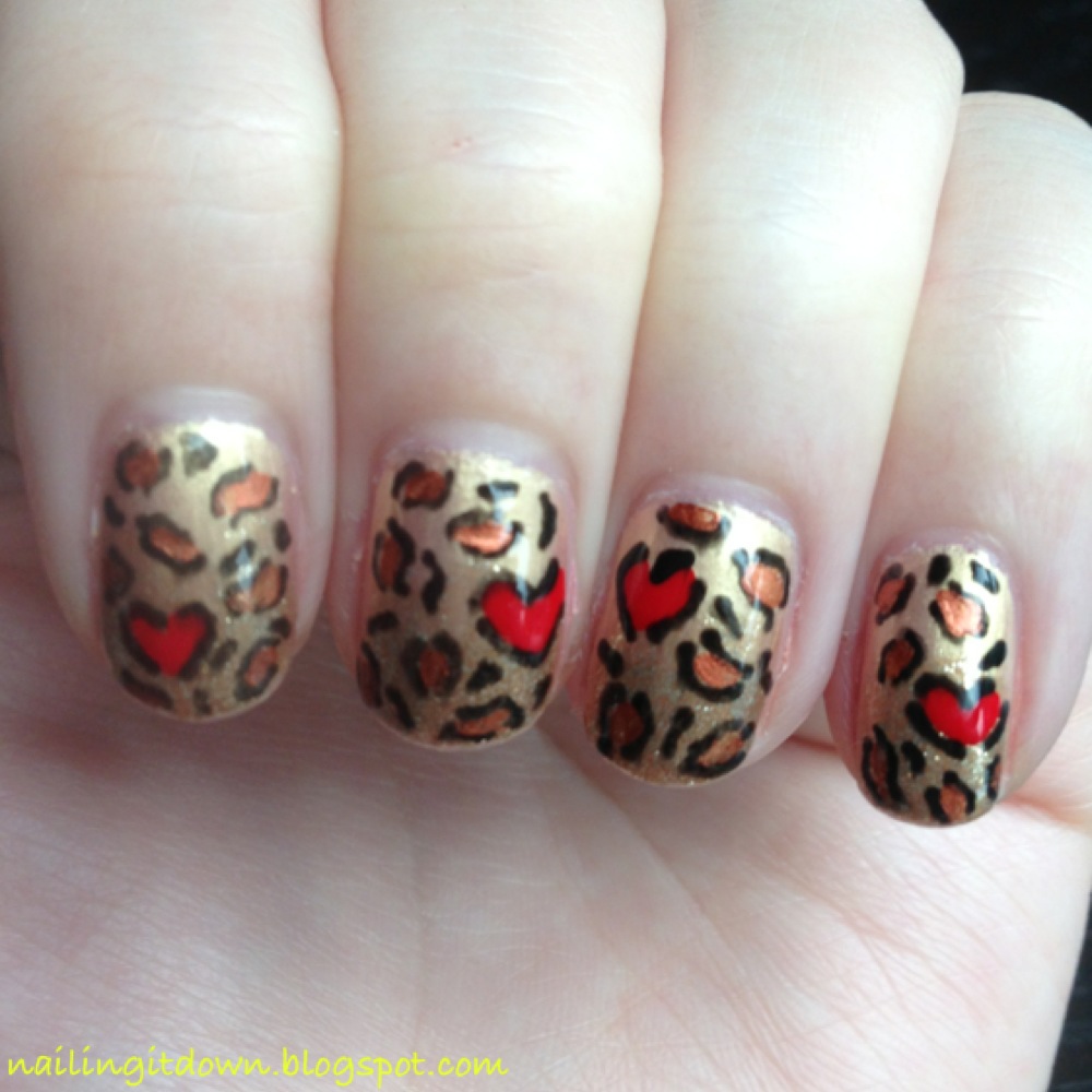 Nailing It Down! Valentine Leopard Nails