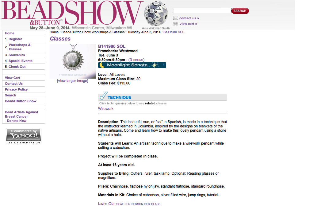 Franchezka Westwood READY FOR BEAD&BUTTON SHOW IN MILWAUKEE by