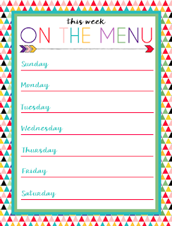 Free Printable Menus: Three Designs | Perfect to laminate and use with dry erase for a weekly menu plan.