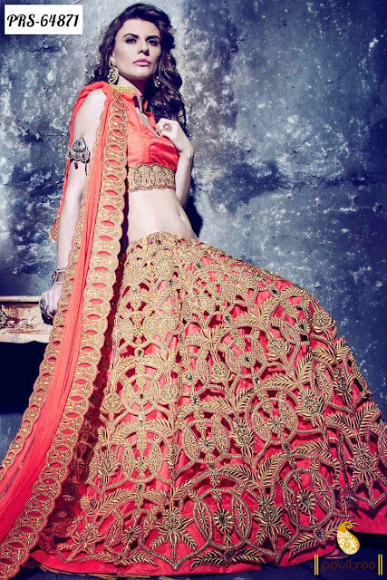 Buy Pink Color Silk Heavy Cut Worked Indian Bridal Lehenga Cholis Online Collection for Wedding with Discount Offer Sale Price Deal