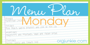Menu Plan Monday
