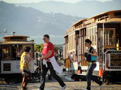 cable cars in San Francisco