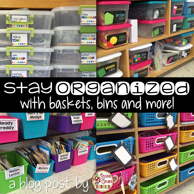 Colored Plastic Baskets, Classroom Storage Boxes For Organizing