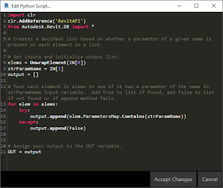 The Architect's Desktop: Dynamo: Python Node to Test For Presence of a ...