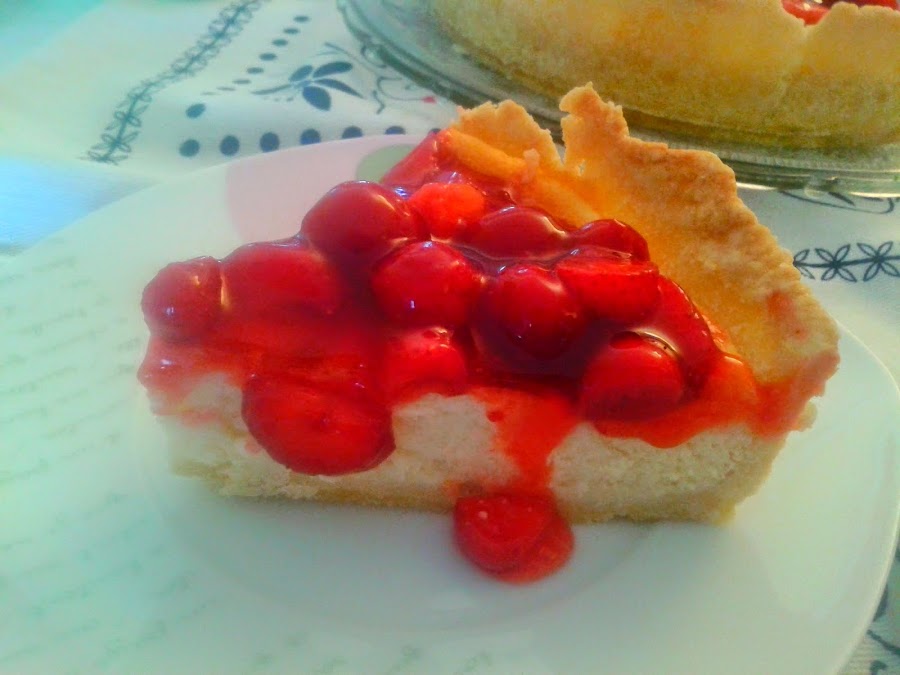 Porción Tarta de Queso con Frutos Rojos