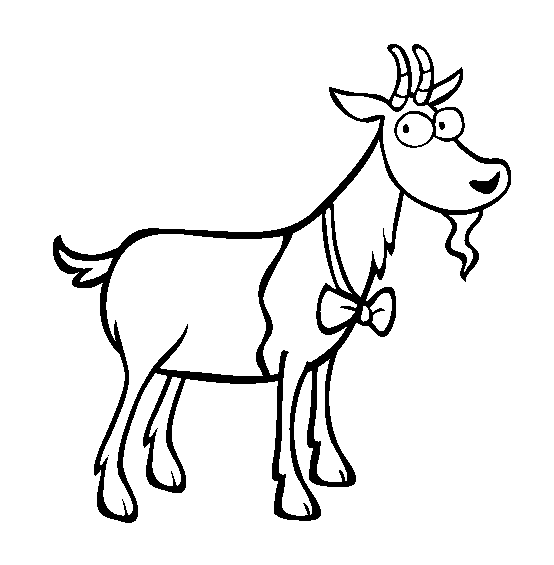 19 Animal Goats Printable Coloring Sheet