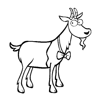 19 Animal Goats Printable Coloring Sheet