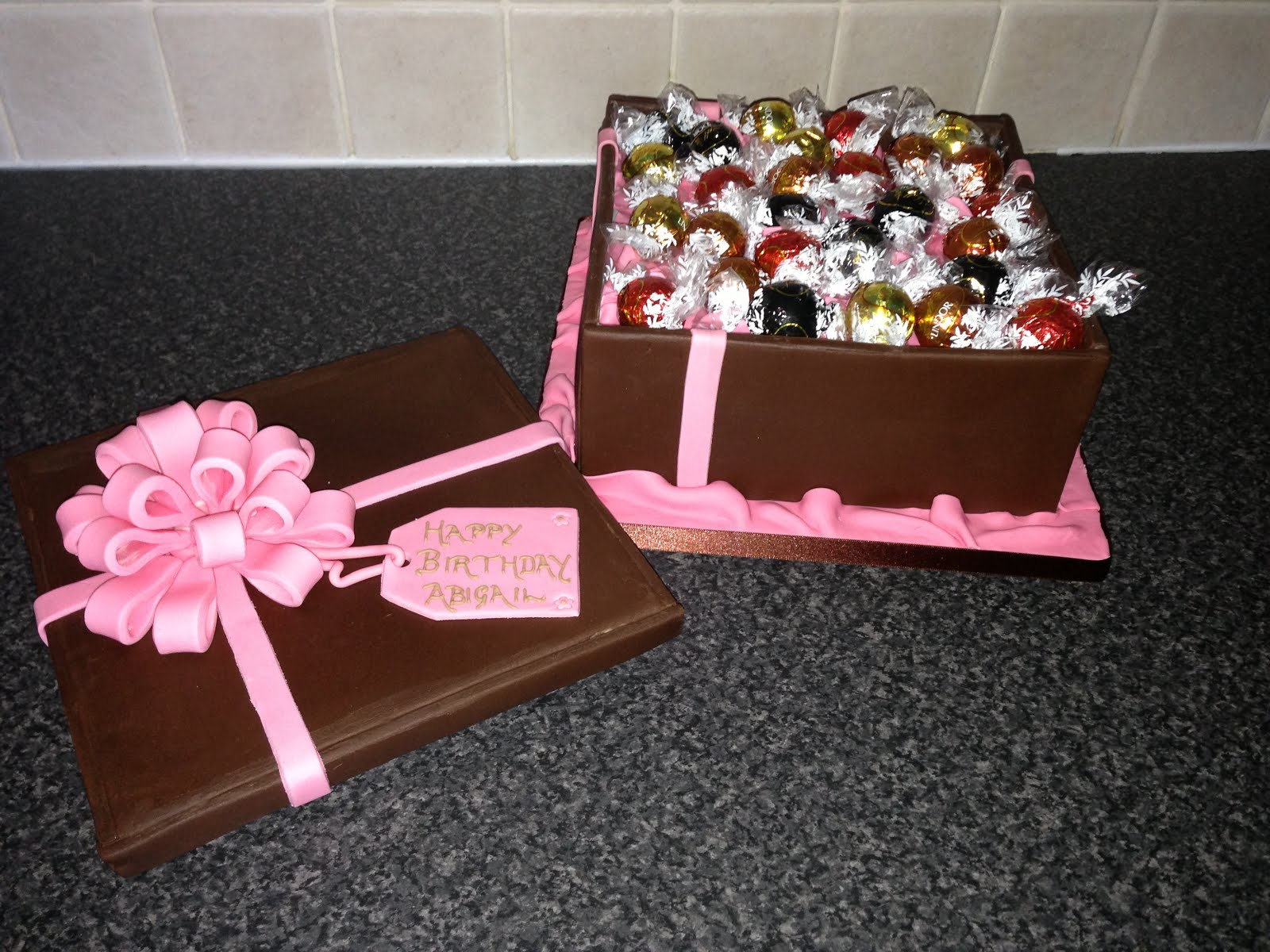 Sarah T Cakes Open chocolate box birthday cake