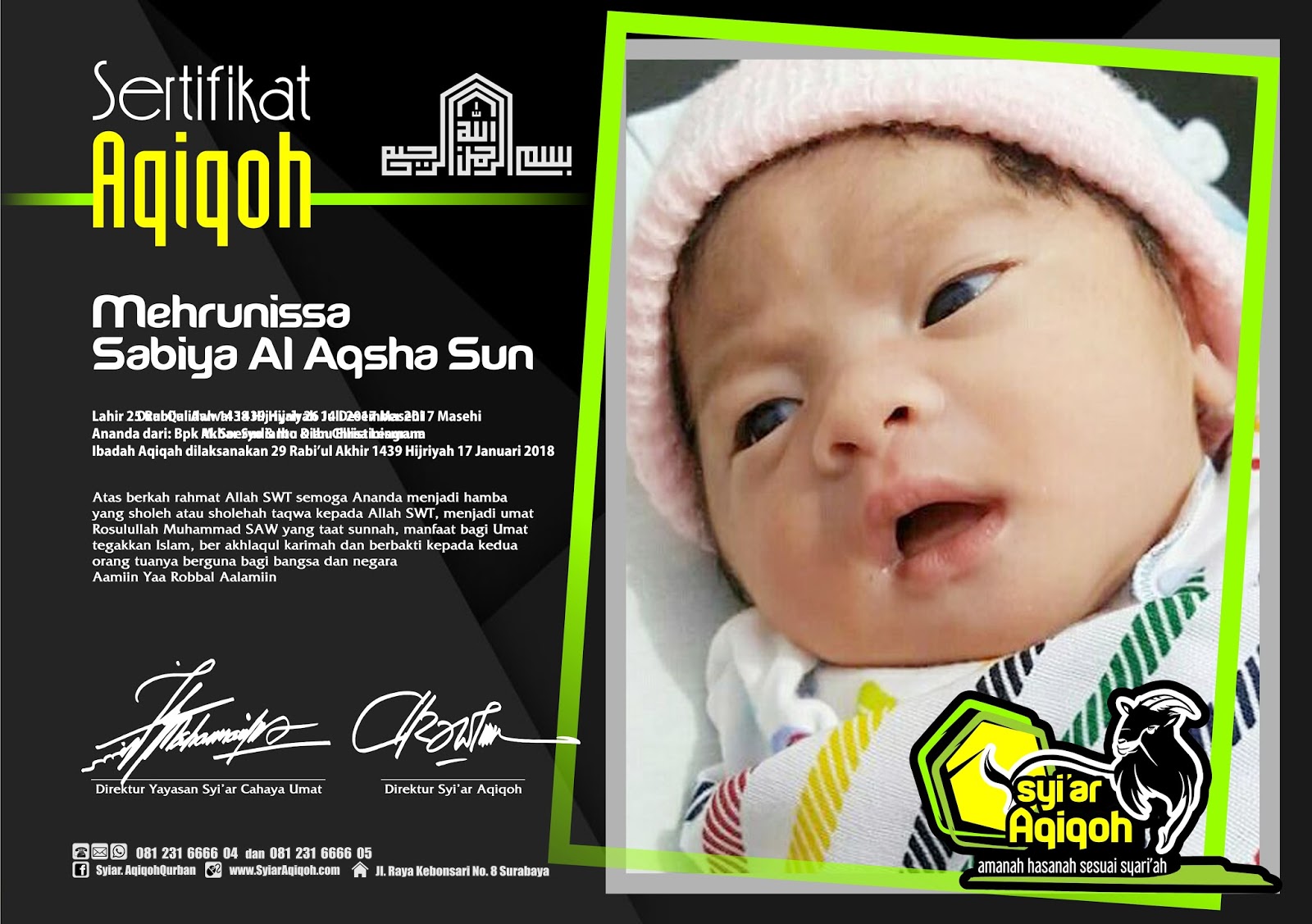 Aqiqah Gedangan Sidoarjo 081 231 6666 05 (Telkomsel) .